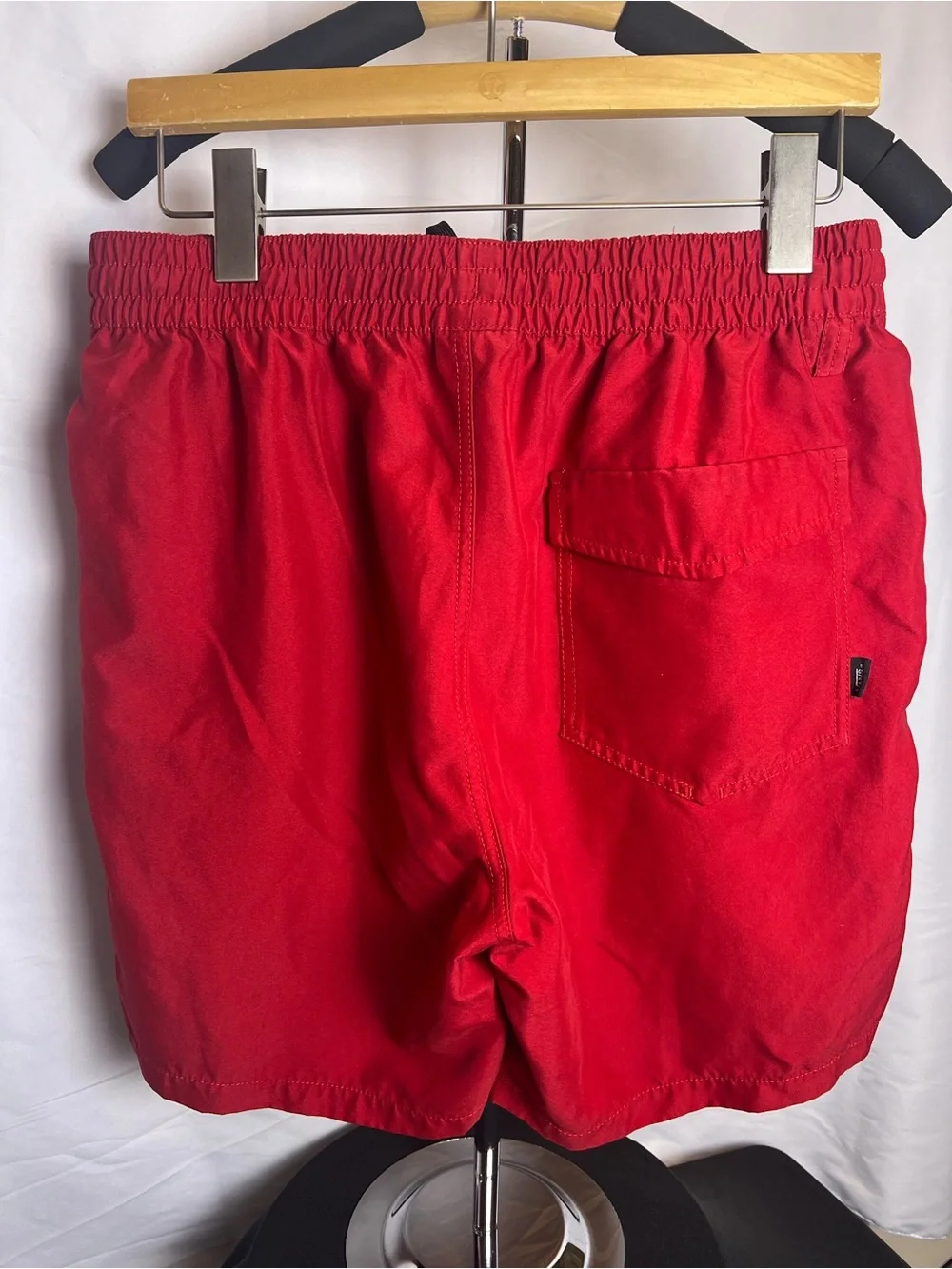 Vans Red Men’s Swim Board Shorts with Black Drawstring Size Large